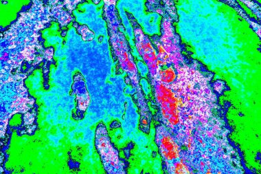 Soyut neon renkler çizik ve çatlaklarla dokulu duvar. 