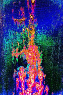 Yaratıcı soyut sanat çalışması, renkli doku arka planına sahip uzay duvar kağıdını kopyala