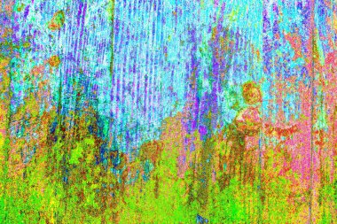 soyut neon renkleri çizik ve çatlaklarla duvar kağıdı deseni 