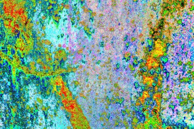 Yaratıcı soyut sanat eserleri, renkli doku arka planına sahip rustik duvarları kopyala