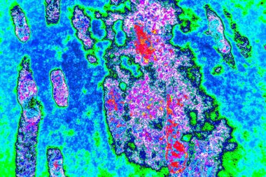 Soyut neon renkler çizik ve çatlaklarla dokulu duvar. 