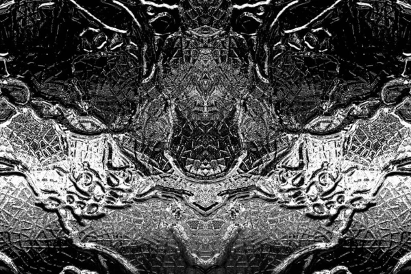 Abstraktní Černobílá Digitální Tapeta — Stock fotografie