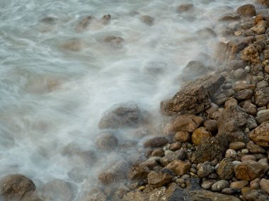 Liencres 'in Kayalıkları ve Tepeleri Doğal Parkı, Cantabria, Santander, İspanya