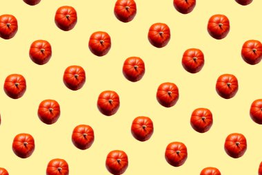 Sarı arka planda balkabağı deseni. Hediye ambalaj kağıdı, web sayfası geçmişi, reklam afişi. Cadılar Bayramı
