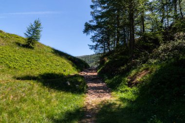 Alpe Devero, Baceno, Lepontine Alps, Ossola, Piedmont, İtalya 'daki dağ panoramaları