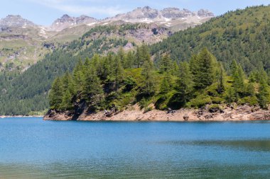 Alpe Devero, Baceno, Lepontine Alps, Ossola, Piedmont, İtalya 'daki dağ panoramaları