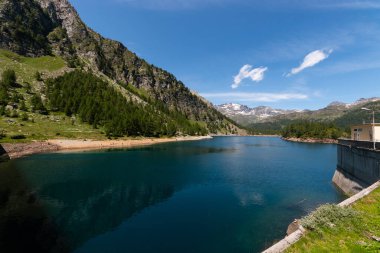 Alpe Devero, Baceno, Lepontine Alps, Ossola, Piedmont, İtalya 'daki dağ panoramaları