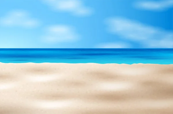 Tropical Beach landscape. Sea panorama. Vector background illustration