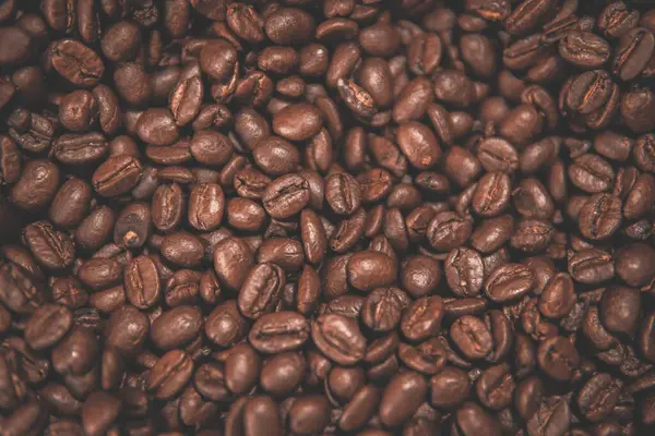 Kahve çekirdekleri, yakın görüş.