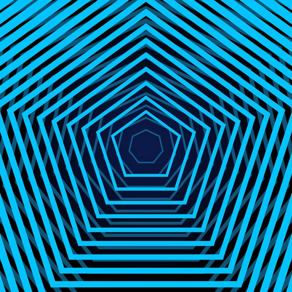 Snurrande Symbol Optisk Illusion Wireframe Abstrakt Tunnel Vektorillustration — Stock vektor