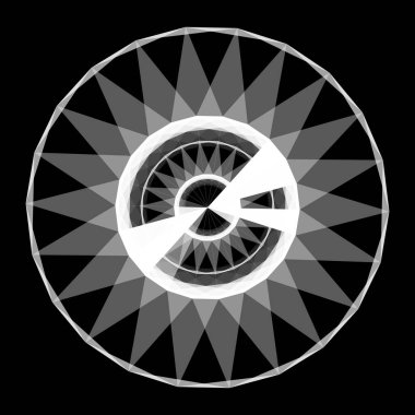 Siyah beyaz halüsinasyon. Optik yanılsama. Dinamik dalga. Vektör.