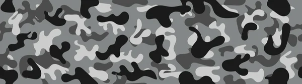 Camuffamento Stile Urbano Camo Nei Colori Nero Grigio Schema Senza — Vettoriale Stock