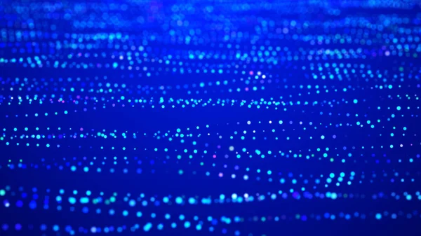 Glühende Teilchen Abstrakter Futuristischer Hintergrund Aus Vielen Leuchtenden Punkten Staubpartikel — Stockfoto