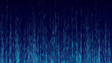 Matris arka planı. Düşen parçacıklar. Yeşil noktalar. Vektör çizimi. Vektör.