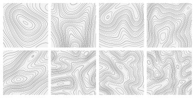 Topographic map lines background. Abstract illustration. Vector clipart