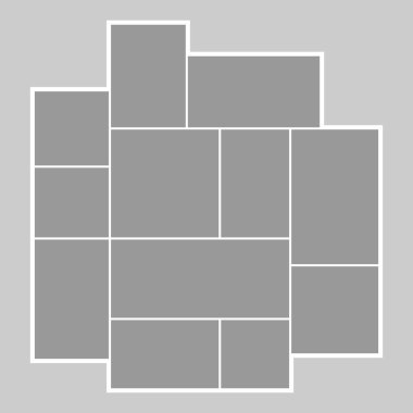 Fotoğraflar için vektör kolajı. Defter için vektör boş Notları unutma.