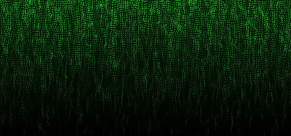 Abstrakter Hintergrund Fallende Teilchen Grüne Punkte Vektorillustration Vektor — Stockvektor