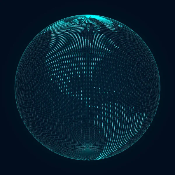 Planète Terre World Wide Web Carte Monde Illustration Vectorielle — Image vectorielle