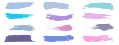 Makyaj için fırça darbeleri. Makyaj için replik koleksiyonu. Ruj ve makyaj için kozmetik dokular.