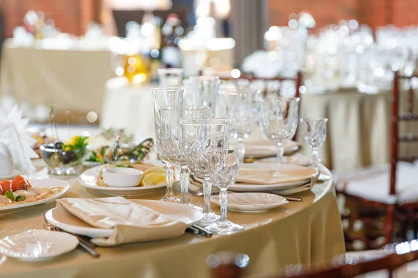 Table Setting Glasses Table Restaurant — Stock Photo, Image