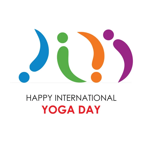 Uluslararası yoga günü tebrik kartı.