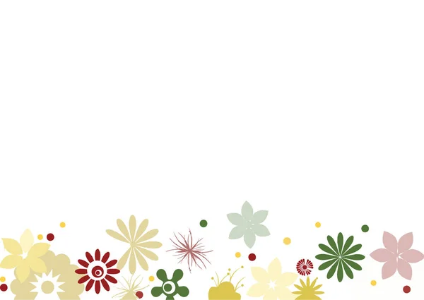 Çiçekli beyaz arka plan. dijital resimleme.