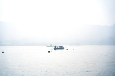 MUMBAI, MAHARASHTRA, INDIA, 9 Aralık 2024: Arap denizinde balıkçı tekneleri, Mumbai.