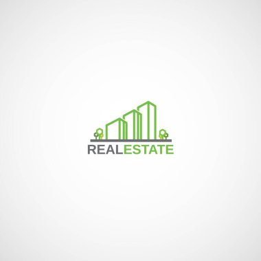 Yeşil Binalar, vektör logosu.