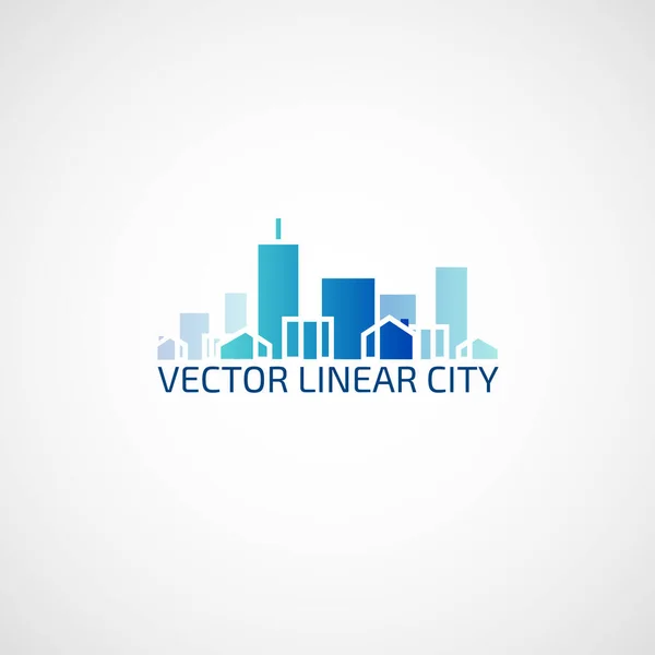 Logo Van Vector Linear City — Stockvector