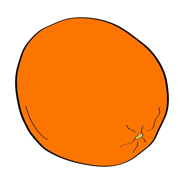 Orange Icône Gribouillée Dessinée Main Illustration Vectorielle Colorée Isolée Sur — Image vectorielle
