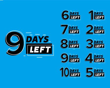 Promosyon Başlığı Premium Vektörü için kalan gün sayısı sayımı