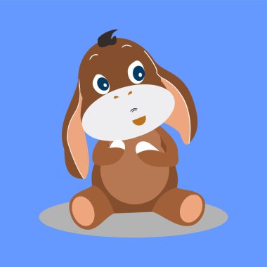 Vektör Hayvan Tavşan Çizgi Filmi Çizimi