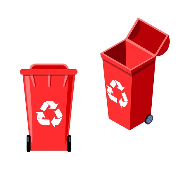 Vector Color Ilustración Concepto Contenedor Basura Derecho Logotipo Zero Waste — Archivo Imágenes Vectoriales