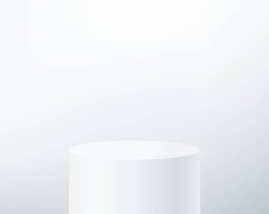 Beyaz podyumlu küçük sahne