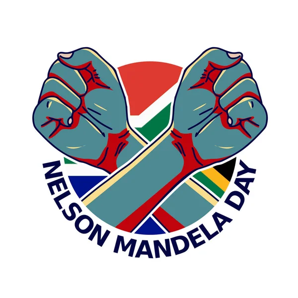 Gráfico Vetorial Nelson Mandela Dia Bom Para Celebração Dia Nelson — Vetor de Stock