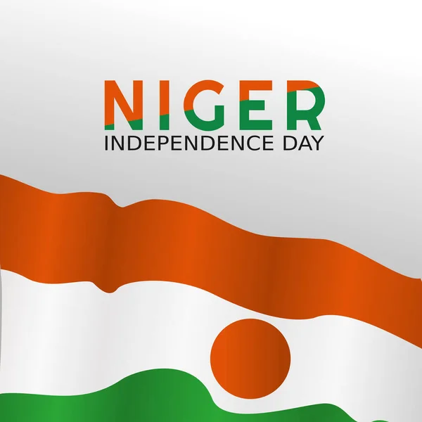 Gráfico Vetorial Dia Independência Níger Bom Para Celebração Dia Independência — Vetor de Stock