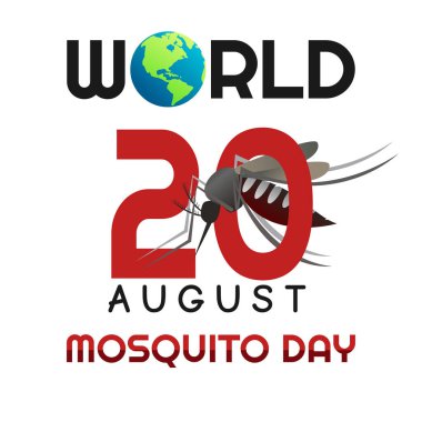 Sivrisinek gününün vektör grafiği Sivrisinek Günü kutlamaları için iyidir. düz dizayn. İlan tasarımı. Düz illüstrasyon.