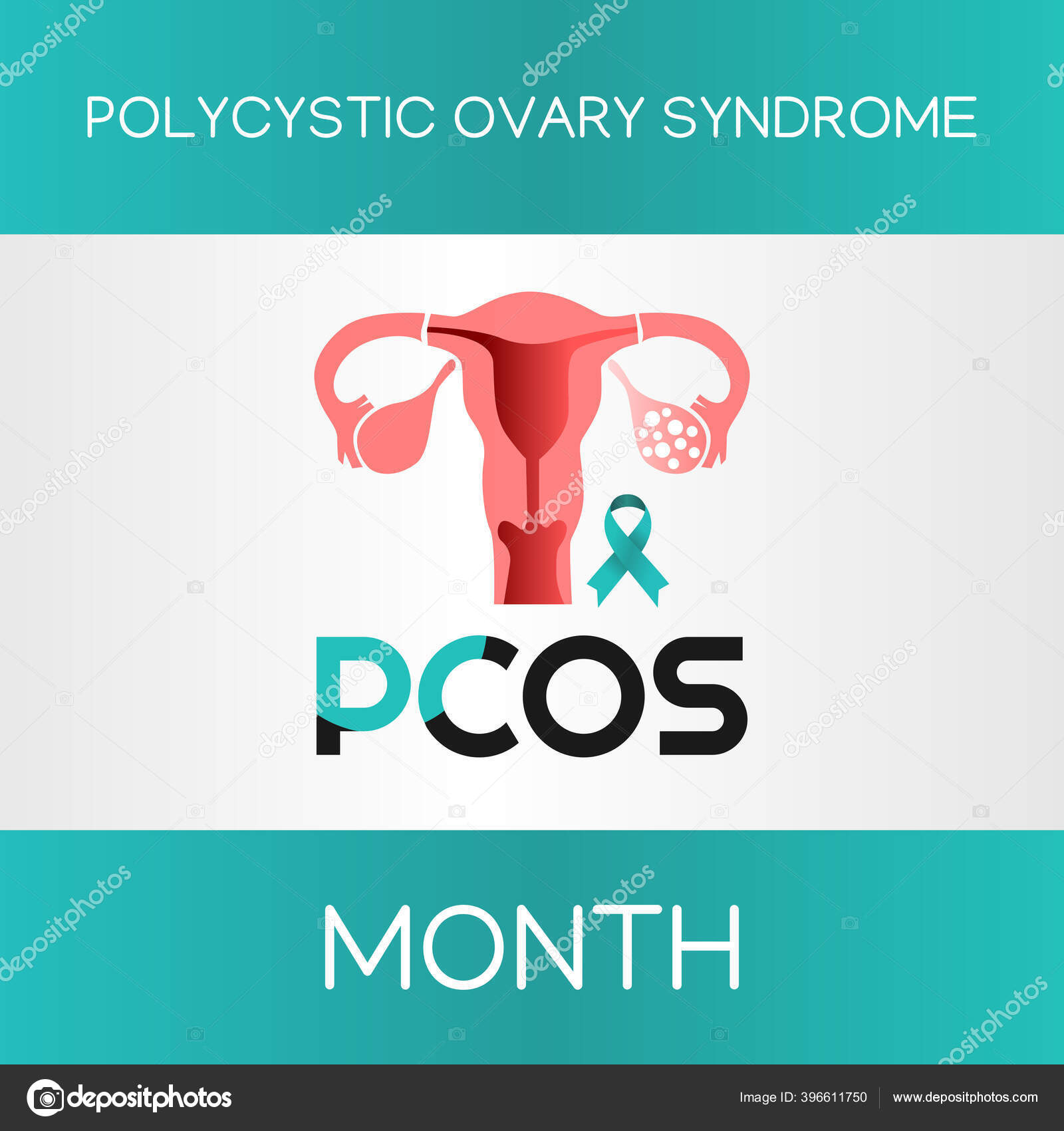 Vector Graphic Polycystic Ovary Syndrome Month Good Polycystic Ovary