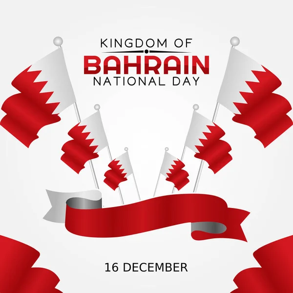 Gráfico Vetorial Dia Nacional Reino Bahrein Bom Para Celebração Dia — Vetor de Stock