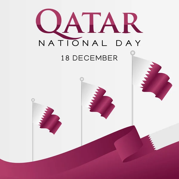 Gráfico Vetorial Dia Nacional Qatar Bom Para Celebração Dia Nacional —  Vetores de Stock