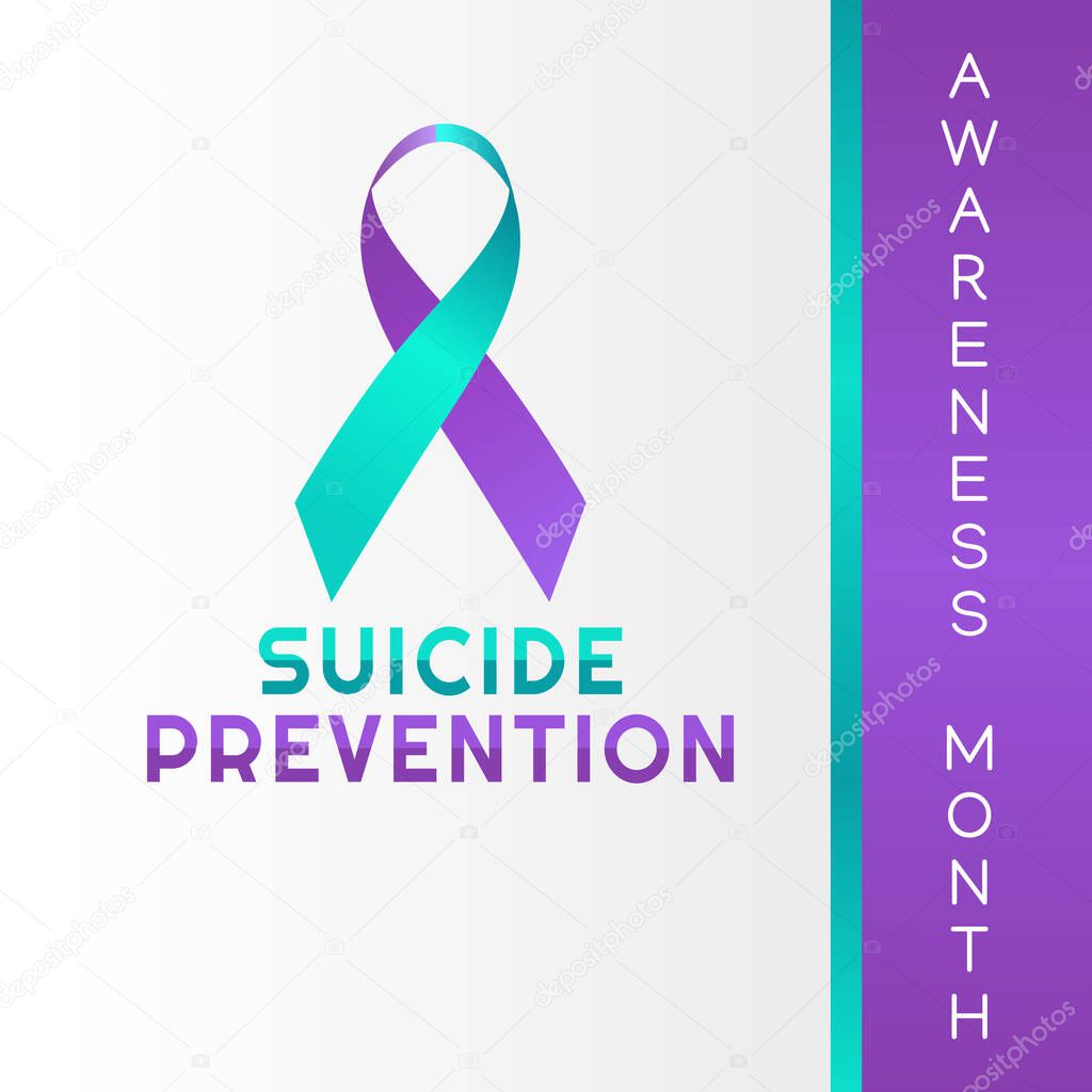 Vector graphic of suicide prevention awareness month good for suicide prevention awareness month celebration. flat design. flyer design.flat illustration.