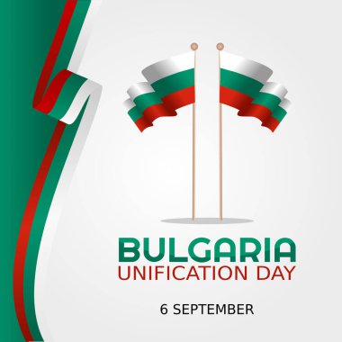Bulgaristan 'ın birleşme gününün vektör grafiği Bulgaristan' ın birleşme günü için iyi. düz dizayn. İlan tasarımı. Düz illüstrasyon.