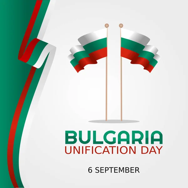 Bulgaristan 'ın birleşme gününün vektör grafiği Bulgaristan' ın birleşme günü için iyi. düz dizayn. İlan tasarımı. Düz illüstrasyon.
