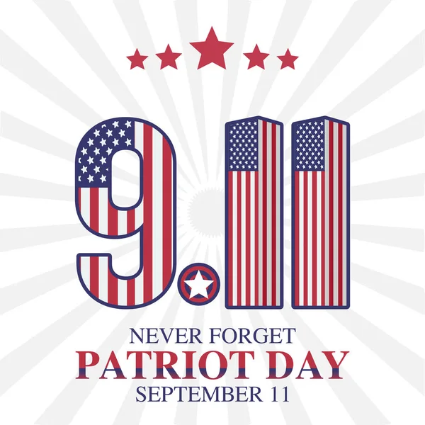 Vector Graphic Patriot Day Good Patriot Day Celebration Flat Design — Stock Vector