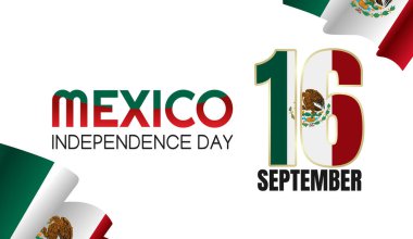 Meksika 'nın bağımsızlık gününün vektör grafiği Meksika' nın bağımsızlık günü için iyi. düz dizayn. İlan tasarımı. Düz illüstrasyon.