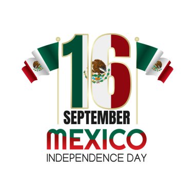 Meksika 'nın bağımsızlık gününün vektör grafiği Meksika' nın bağımsızlık günü için iyi. düz dizayn. İlan tasarımı. Düz illüstrasyon.
