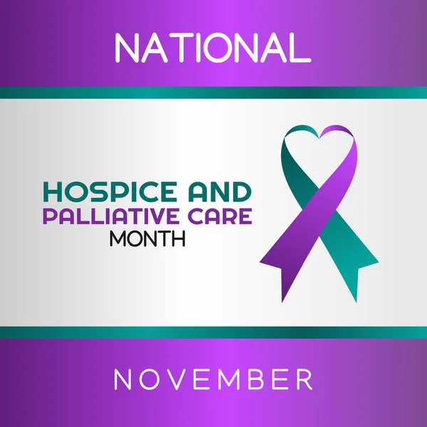 Ulusal bakımevi ve palyatif bakım ayının vektör grafiği ulusal bakımevi ve palyatif bakım ayı kutlamaları için iyidir. düz dizayn. İlan tasarımı. Düz illüstrasyon.