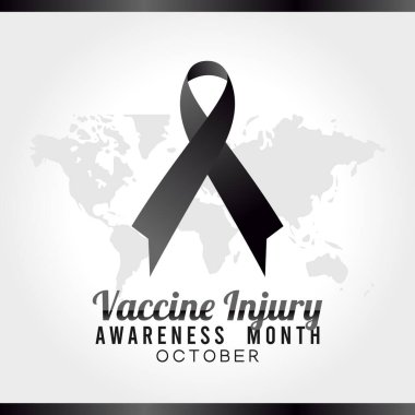 Aşı hasarı farkındalığı ayının vektör grafiği aşı yaralanması farkındalığı ayı ayı kutlamaları için iyidir. düz dizayn. İlan tasarımı. Düz illüstrasyon.