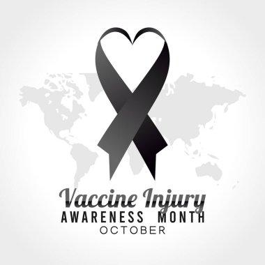 Aşı hasarı farkındalığı ayının vektör grafiği aşı yaralanması farkındalığı ayı ayı kutlamaları için iyidir. düz dizayn. İlan tasarımı. Düz illüstrasyon.