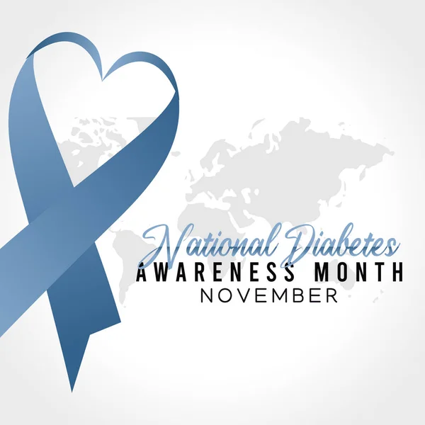 Ulusal Diyabet Bilinci Ayı 'nın vektör grafiği diyabet farkındalığı ayı ayı kutlamaları için iyidir. düz dizayn. İlan tasarımı. Düz illüstrasyon.